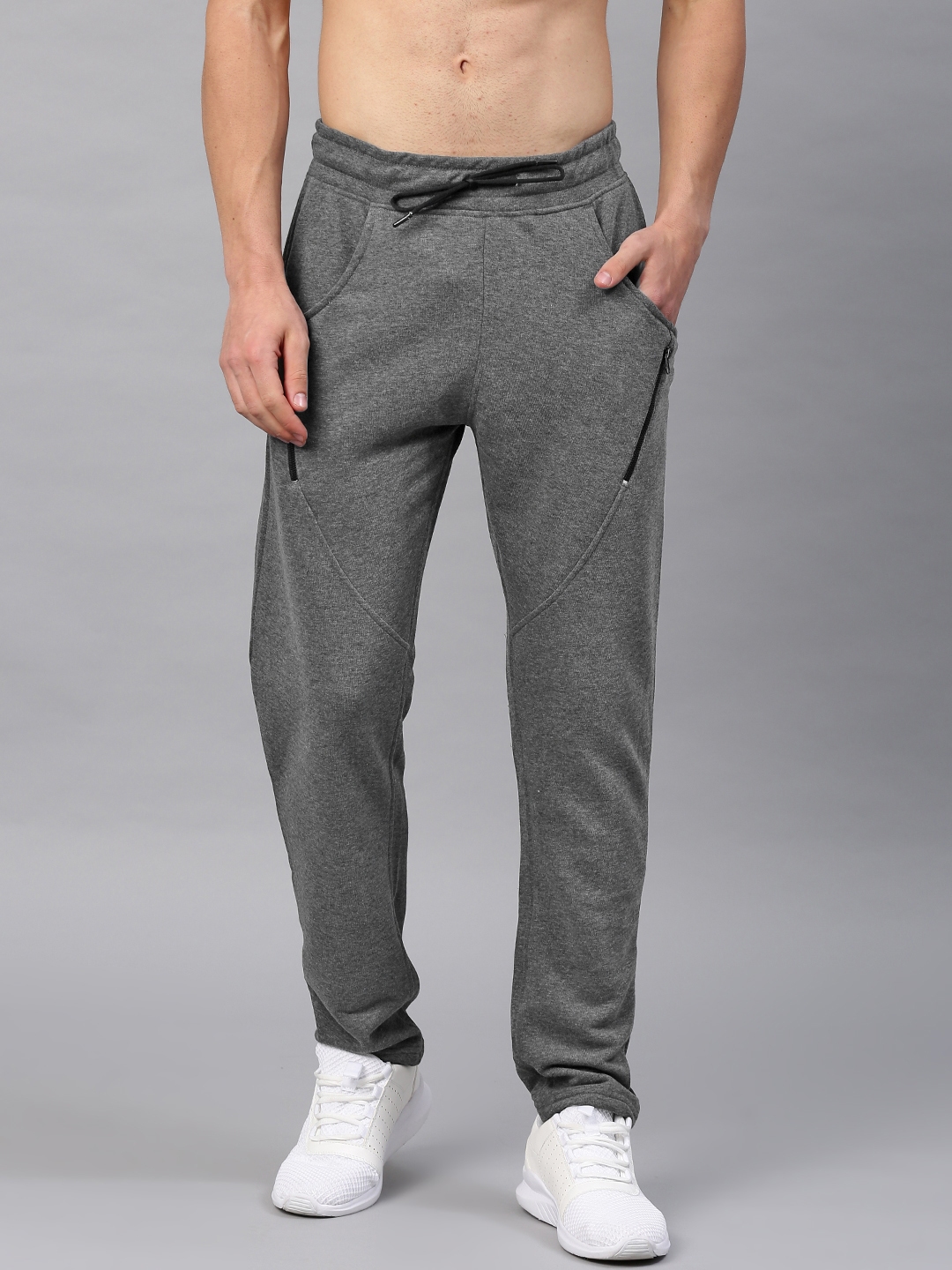 hrx grey track pants