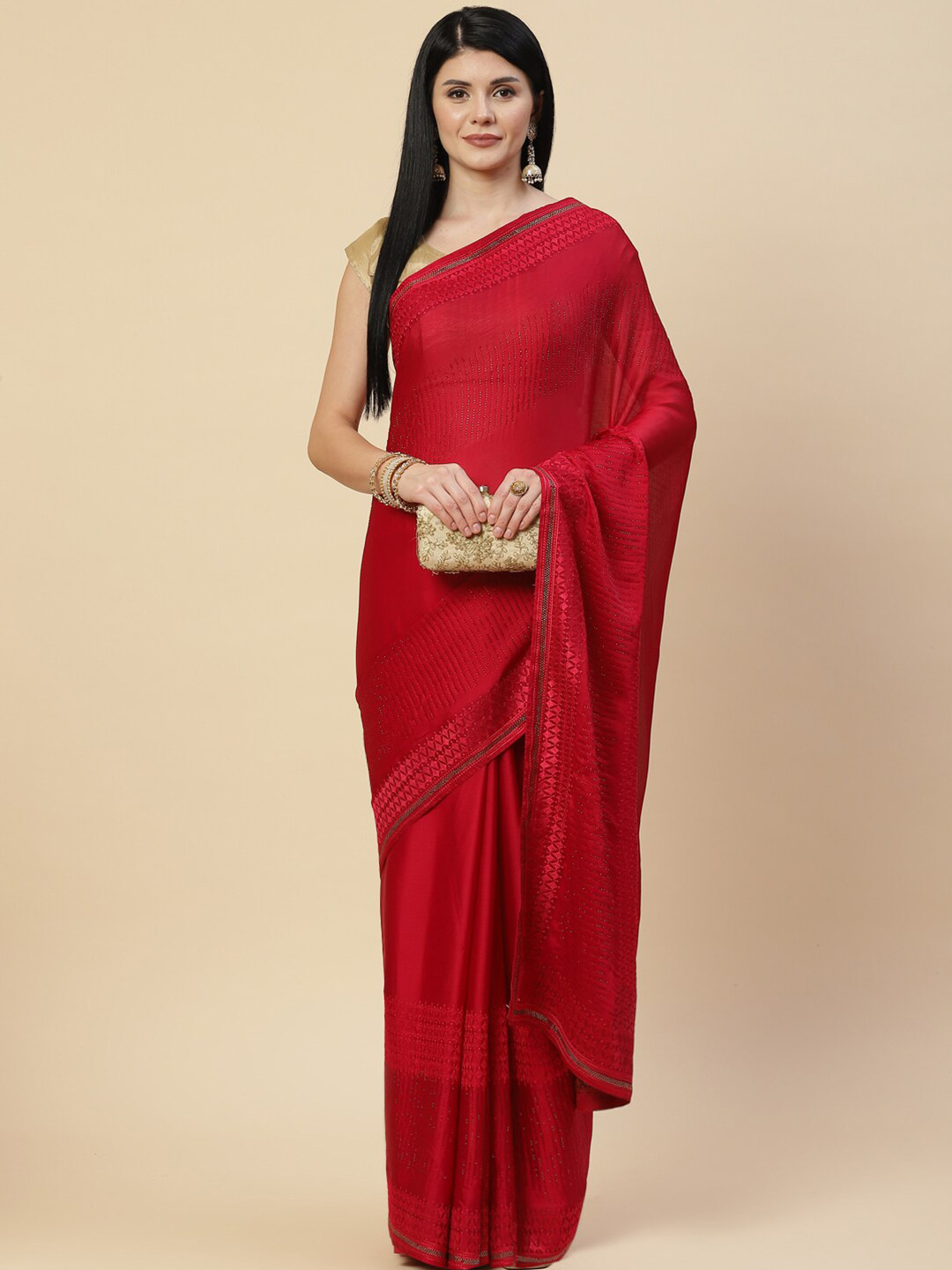 Buy Meena Bazaar Embellished Saree Sarees for Women 20741414 Myntra