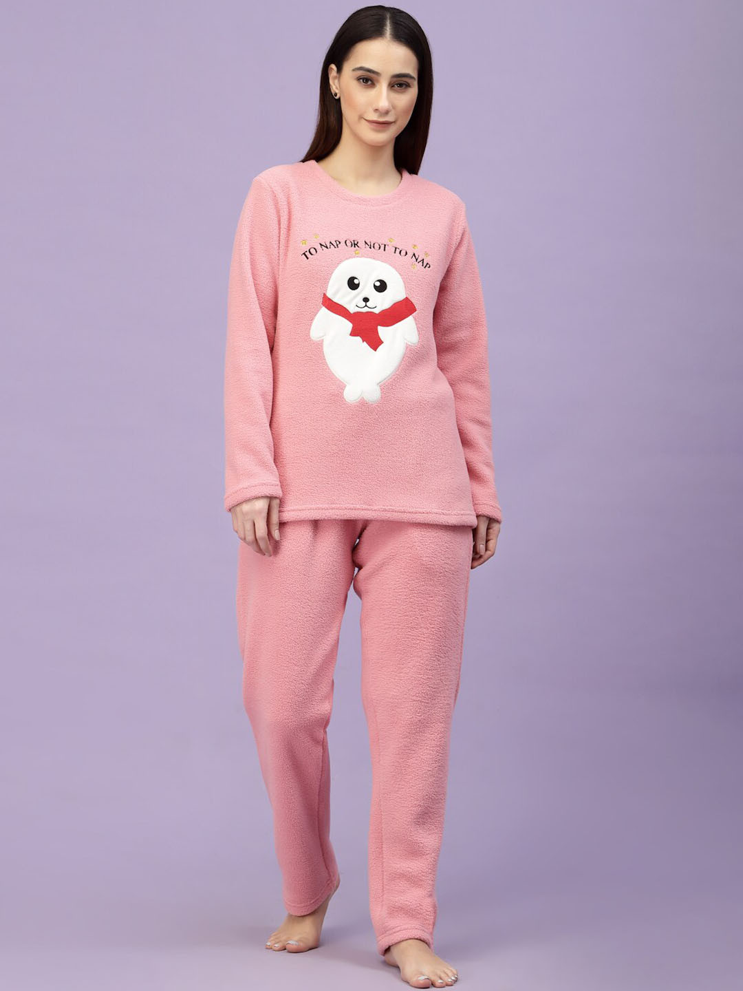 Buy Sweet Dreams Women Super Soft Polar Fleece Applique Winter Night buy-sweet-dreams-women-super-soft-polar-fleece-applique-winter-night