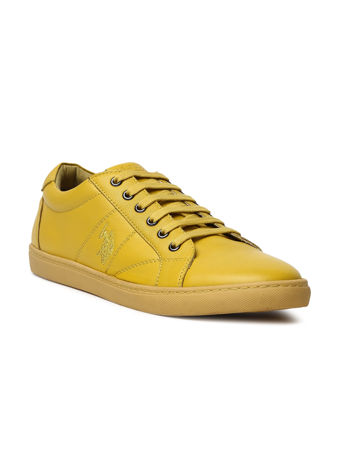 blue and yellow polo sneakers