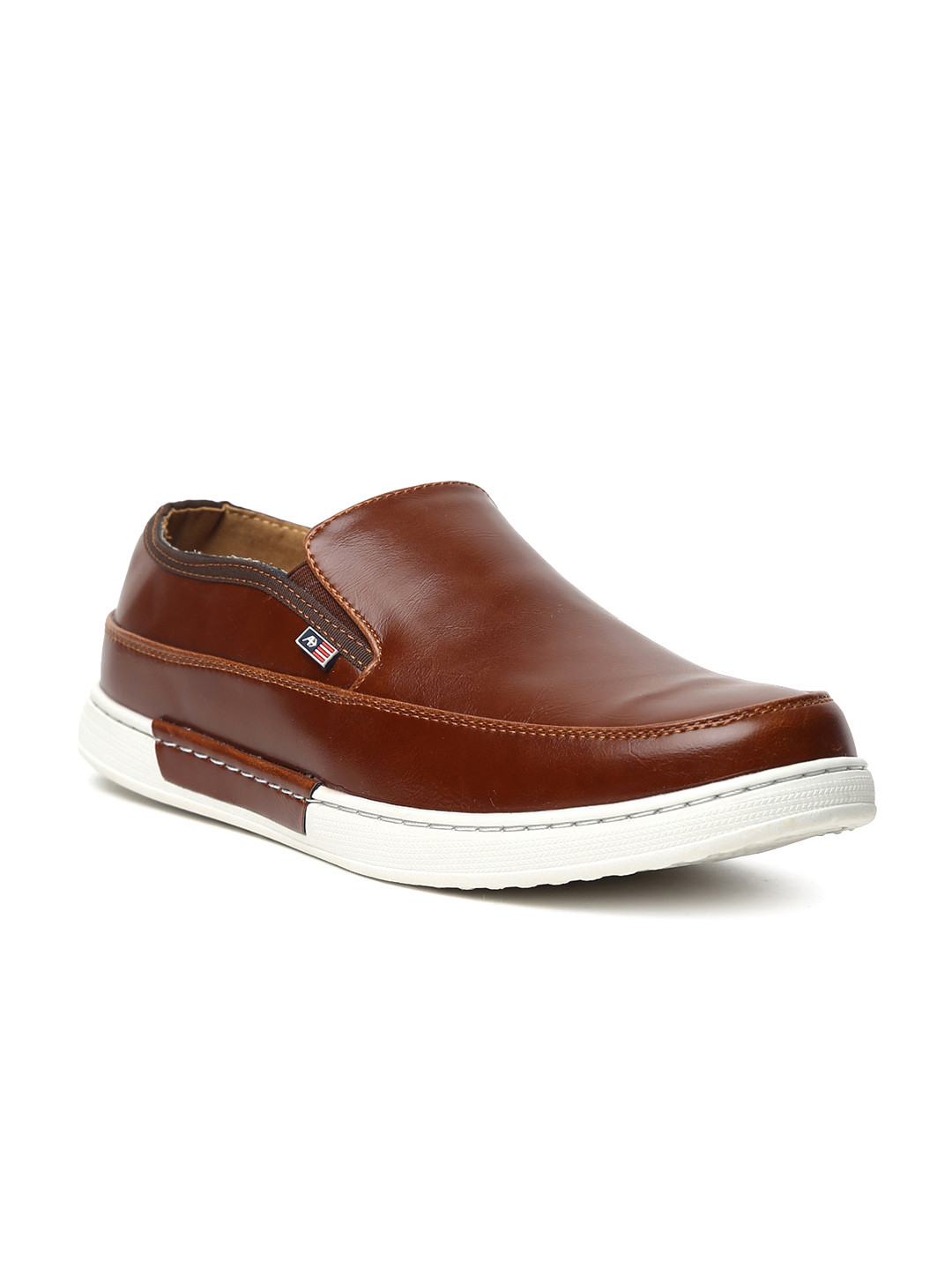 Buy Arrow Men Tan Brown Theo Slip On Sneakers - Casual ...