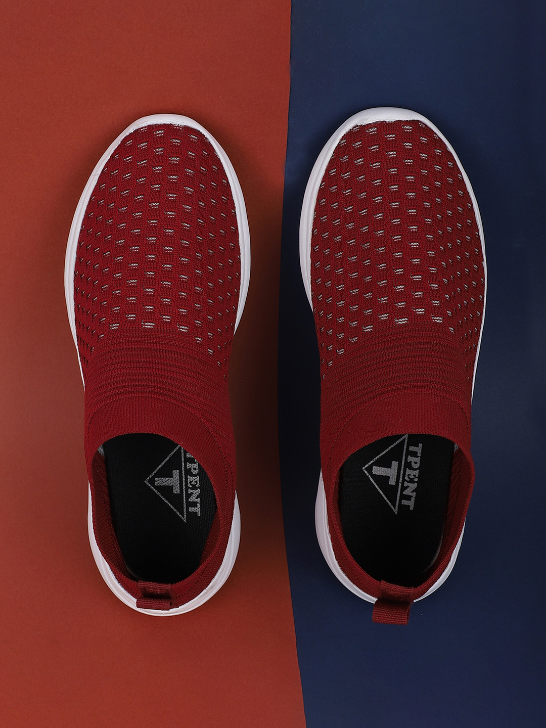 Buy TPENT Men Red Mesh Running Non Marking Shoes Sports Shoes for Men