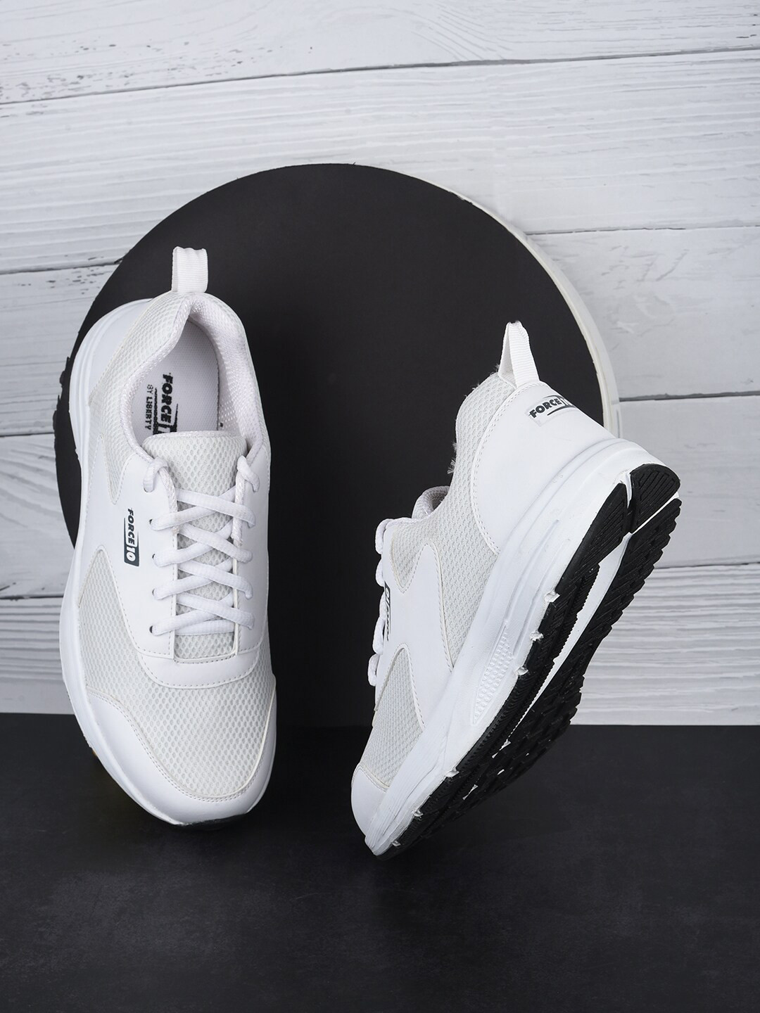 Buy Liberty Men White Mesh Running Non Marking Shoes Sports Shoes for