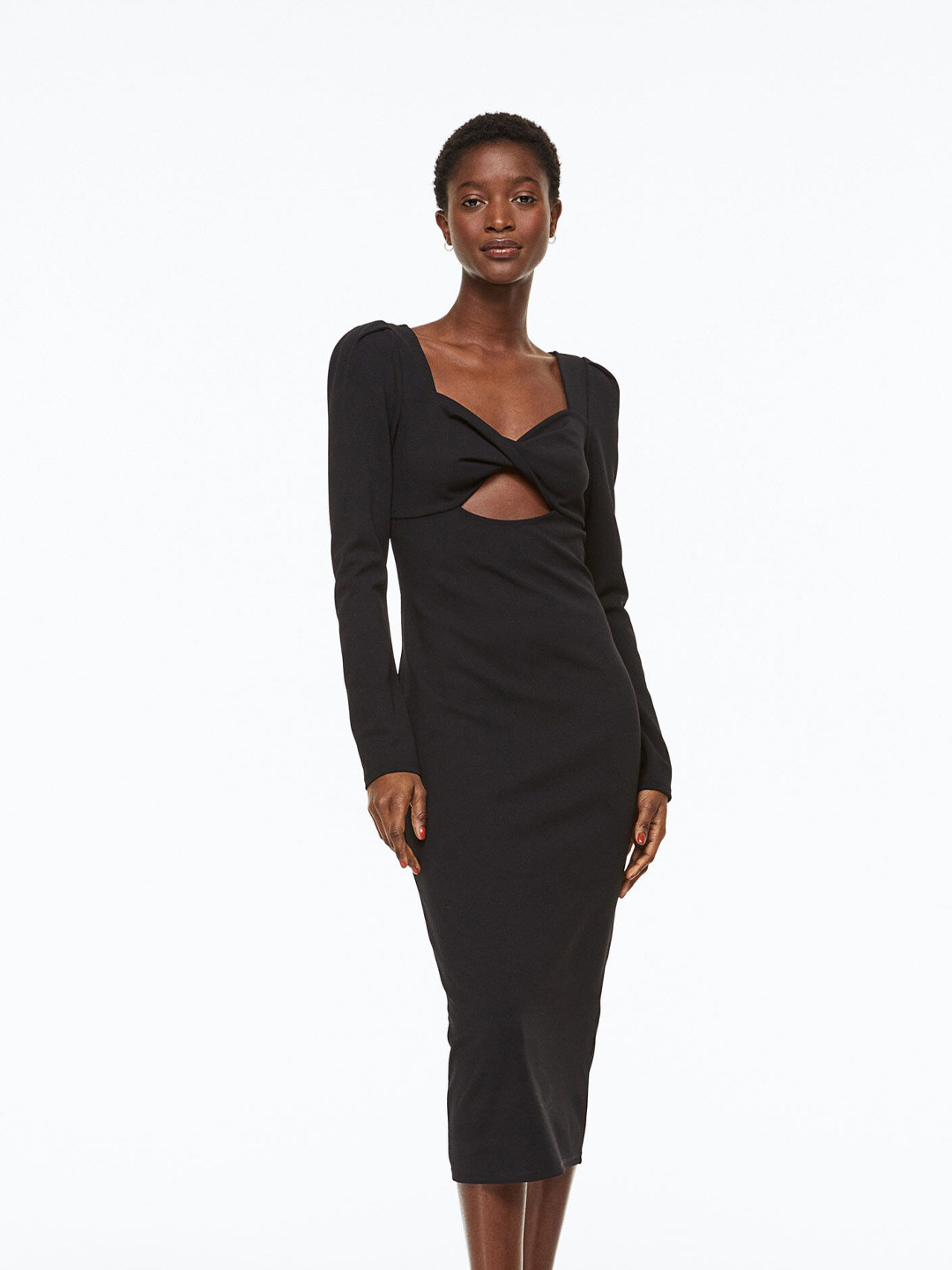 Buy H&M Women Black Cut Out Bodycon Dress Dresses for Women 20749786