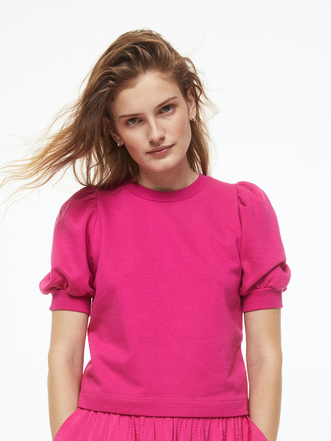 Buy H&M Women Pink Puff Sleeved Top Tops for Women 20750448 Myntra