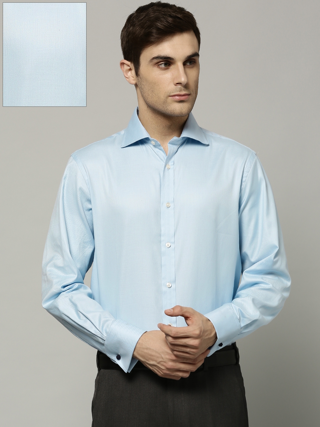 mens formal shirts blue