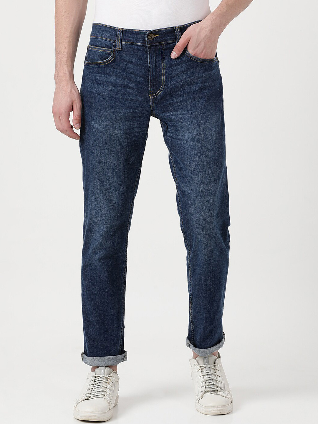 Buy Lee Men Blue Slim Fit Light Fade Stretchable Jeans - Jeans for Men ...