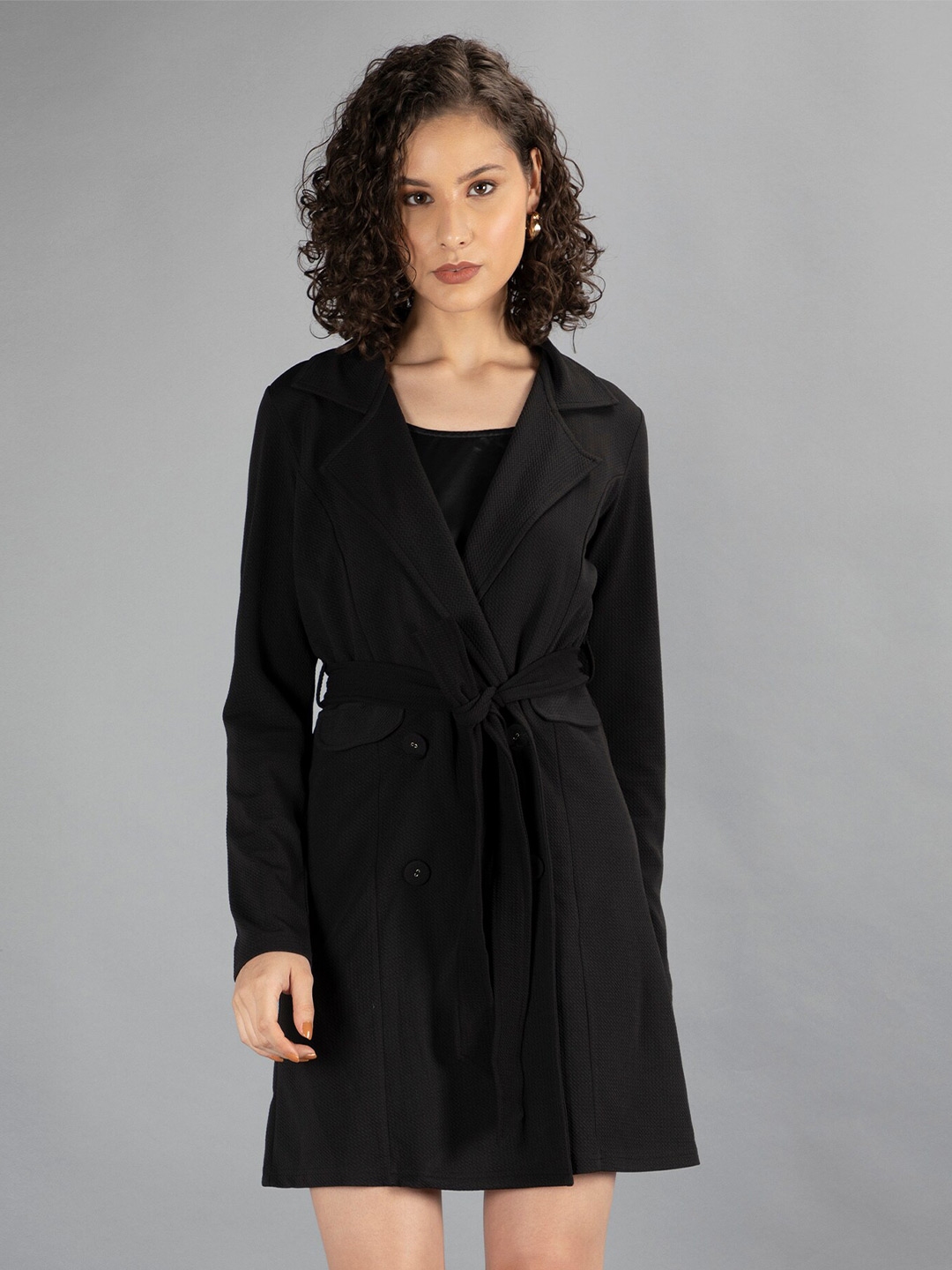 Buy NEUDIS Women Black Solid Blazer Dresses - Dresses for Women ...