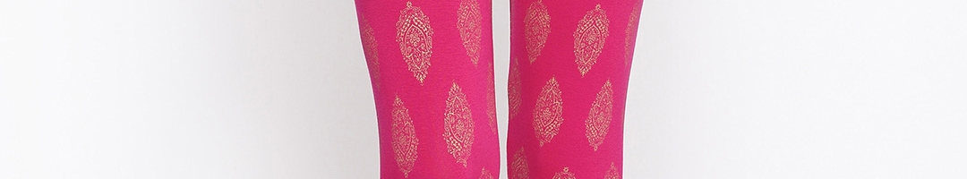 Download Buy Melange By Lifestyle Pink Printed Leggings - Leggings ...