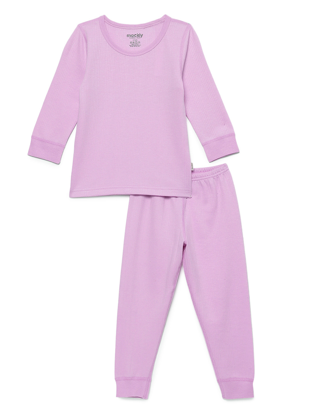 Buy Mackly Kids Purple Solid Thermal Set Thermal Set for Unisex Kids