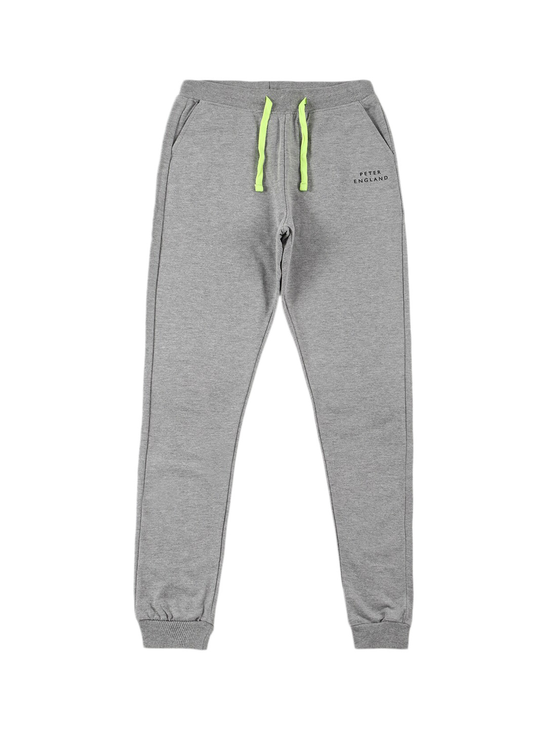 Buy Peter England Boys Grey Solid Joggers Track Pants for Boys