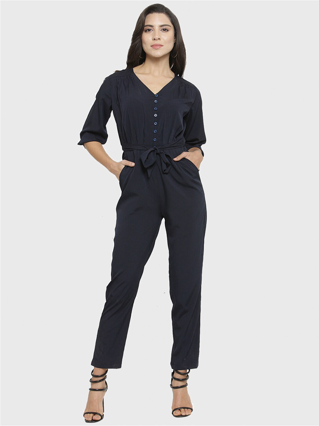 Buy Designs Women Blue Basic Jumpsuit Jumpsuit for Women