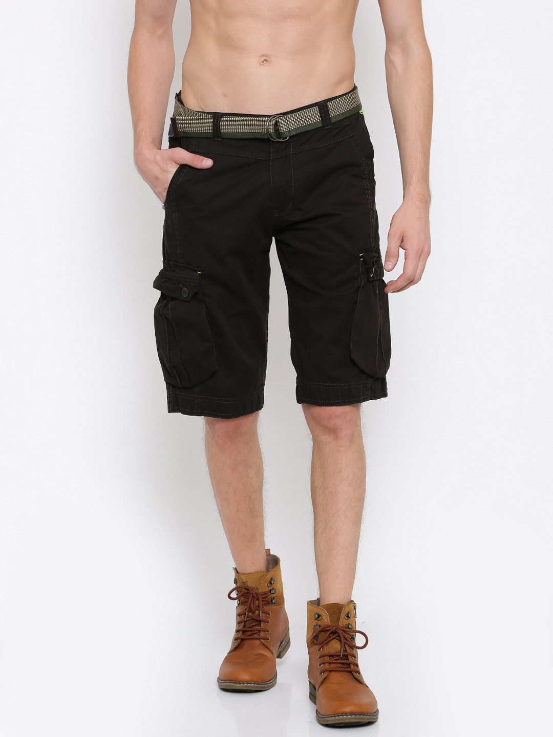 Buy Sports52 Wear Men Olive Green Solid Cargo Shorts Shorts for Men 2078609 Myntra
