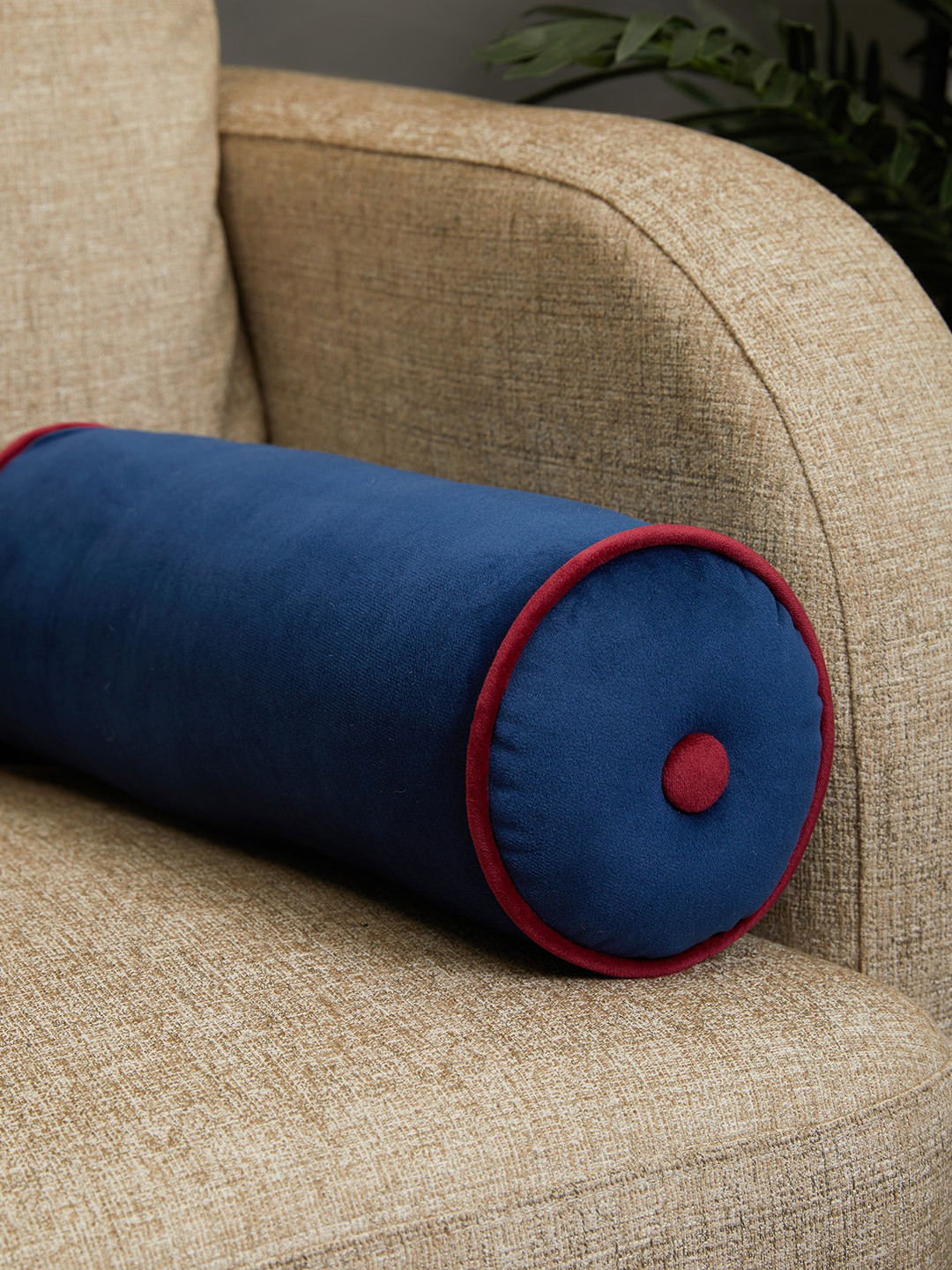 Buy HomeTown Blue Solid Velvet Reversible Bolsters Bolsters for Unisex 20786596 Myntra