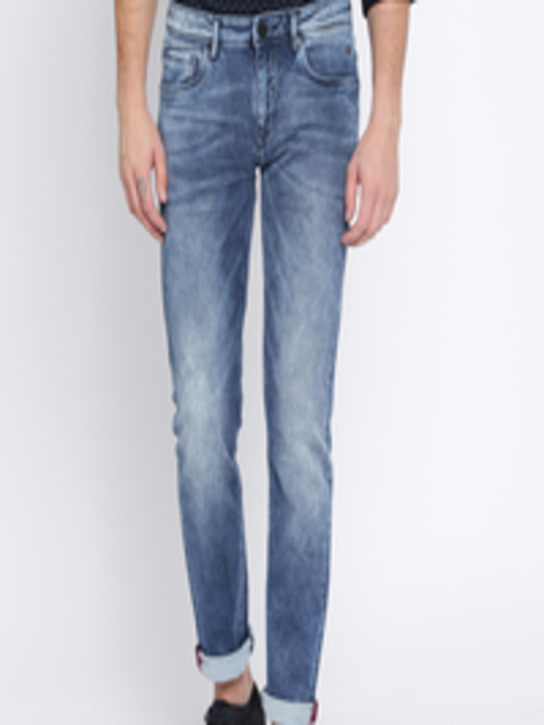 Buy Louis Philippe Jeans Men Blue Slim Fit Low Rise Stretchable Jeans ...