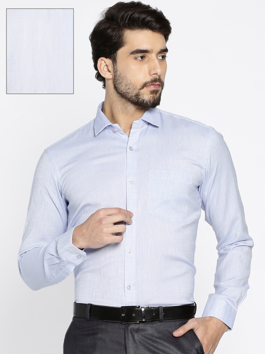 Buy RG DESIGNERS Men Blue Slim Fit Solid Formal Shirt - Shirts for Men ...