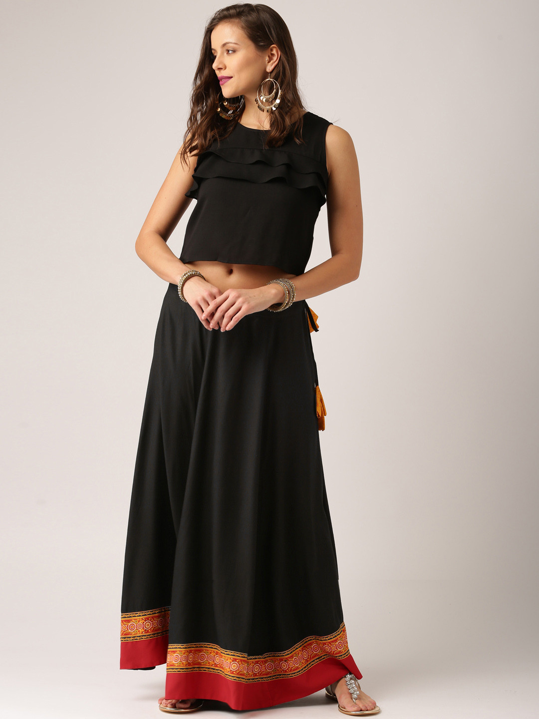 Buy IMARA By Black Maxi Skirt Skirts for Women 2080061 Myntra