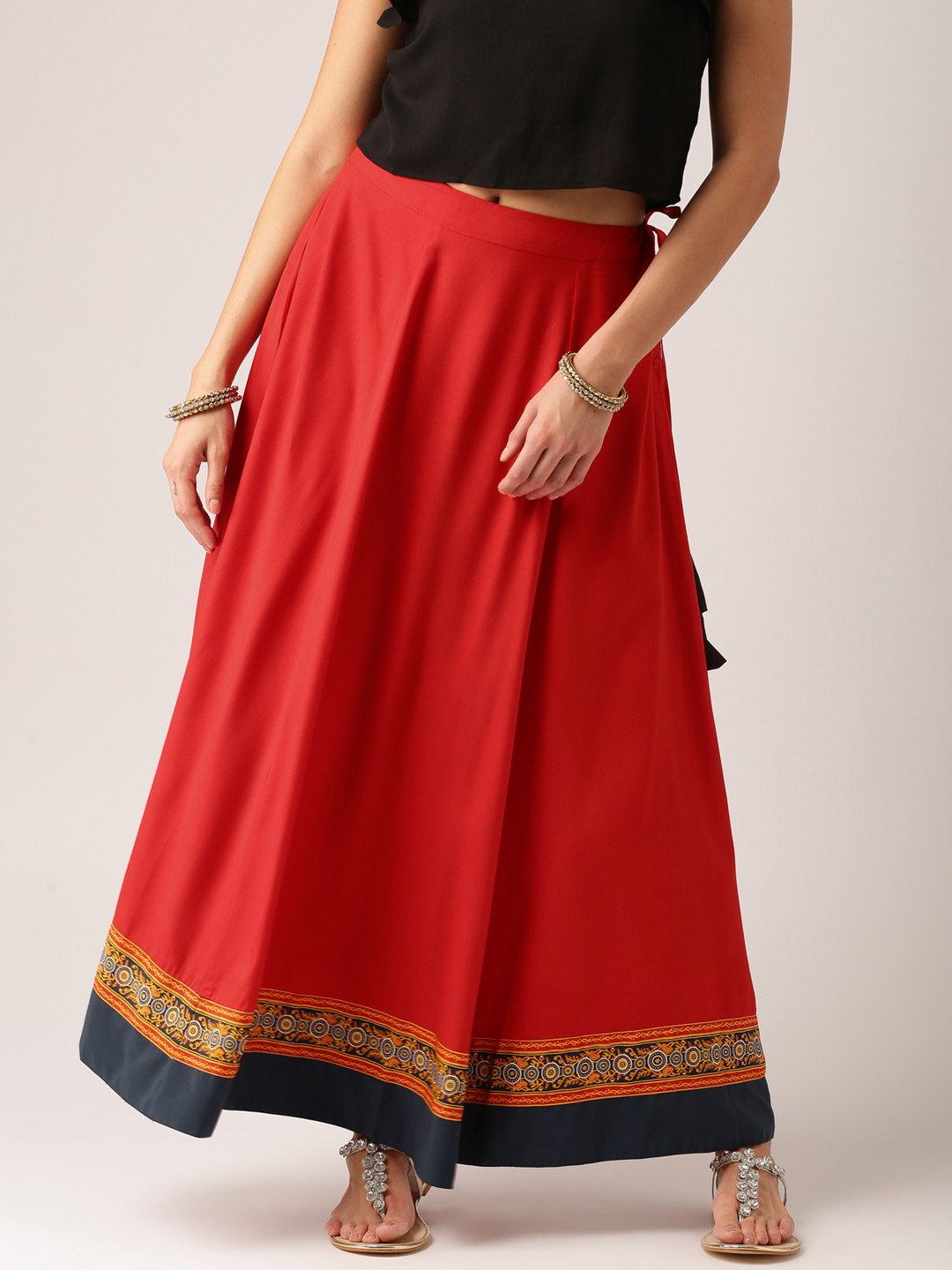 Buy IMARA Red Maxi Skirt Skirts for Women 2080062 Myntra