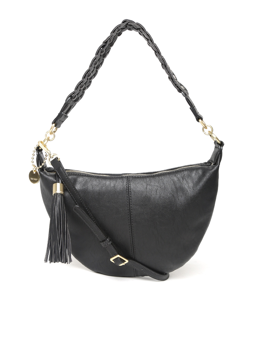 Buy Nine West Black Solid Hobo Bag Handbags for Women 2080630 Myntra