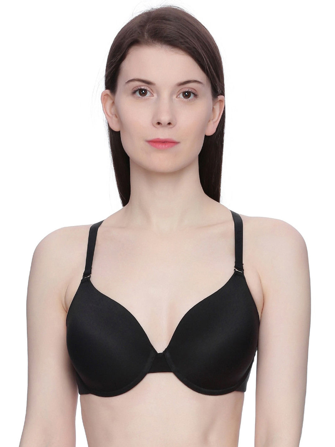 Buy Zivame Black Solid Underwired Lightly Padded T Shirt Bra ZIZS17PR01R Bra for Women 2080937