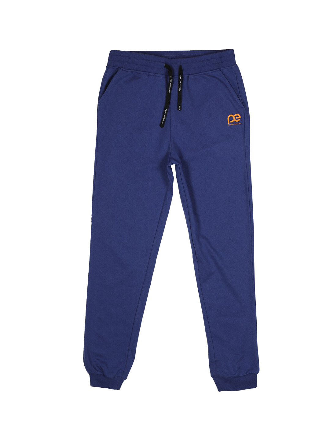Buy Peter England Boys Blue Solid Joggers Track Pants for Boys