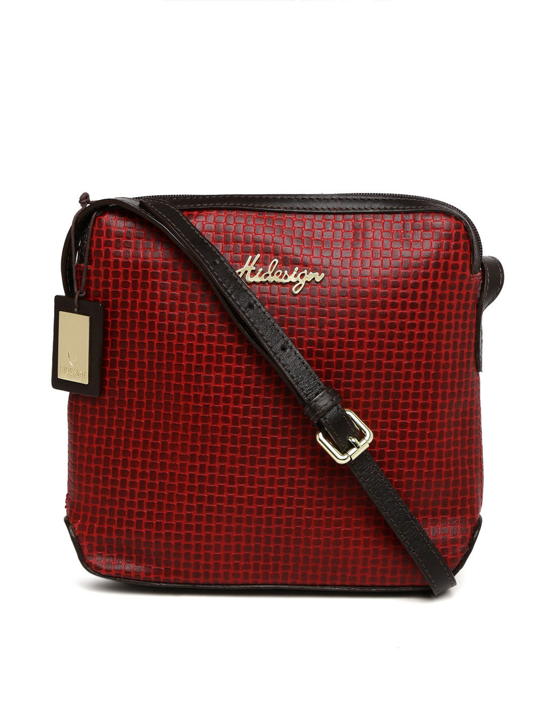 Buy Hidesign Red Textured Sling Bag Handbags for Women 2082063 Myntra