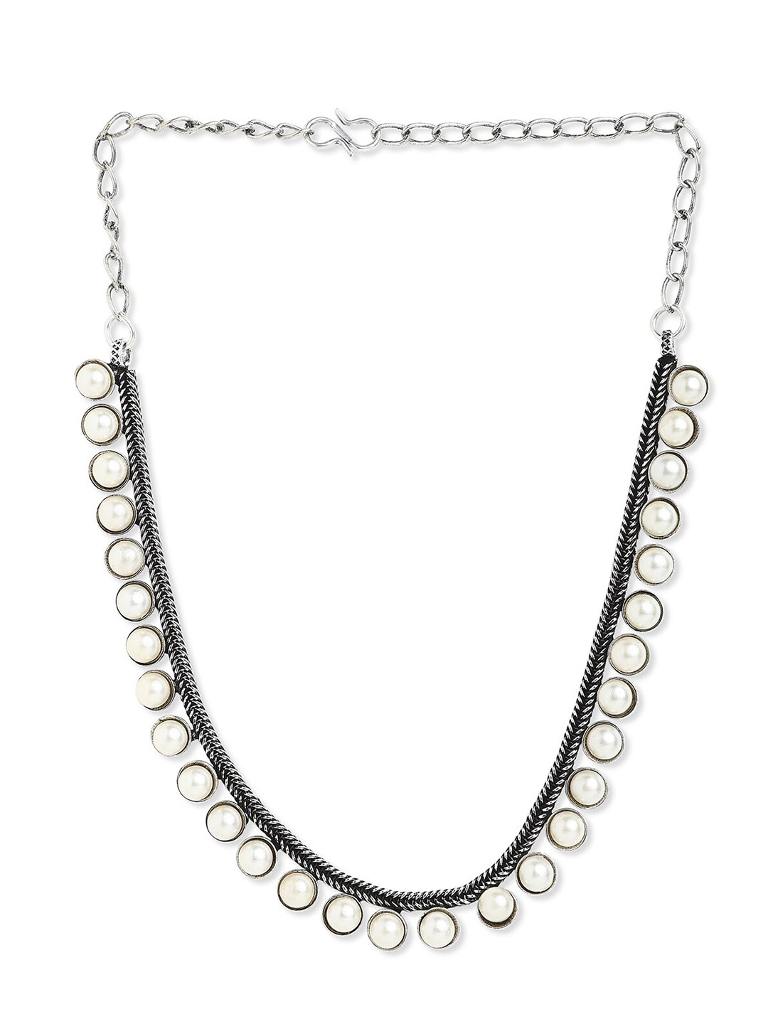 Black - German Silver Fabart Necklace Set 68