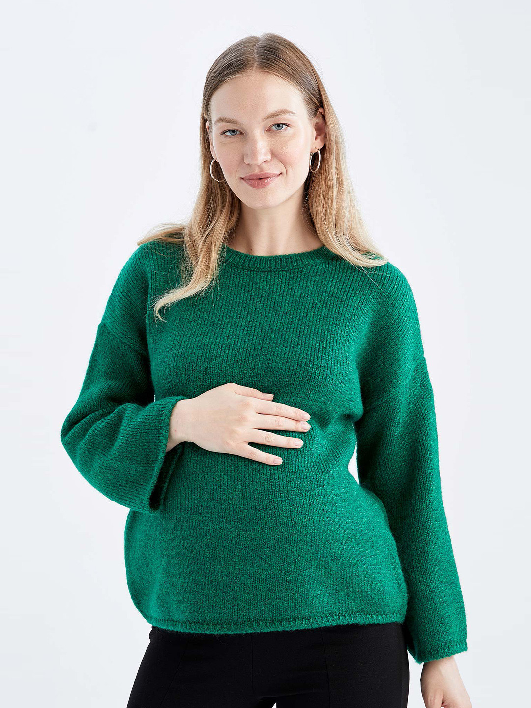 DeFacto Damen Pullover Aus Weichem Strick – Rundhals, Langärmlig, Regular Fit Für Alltag & Freizeit