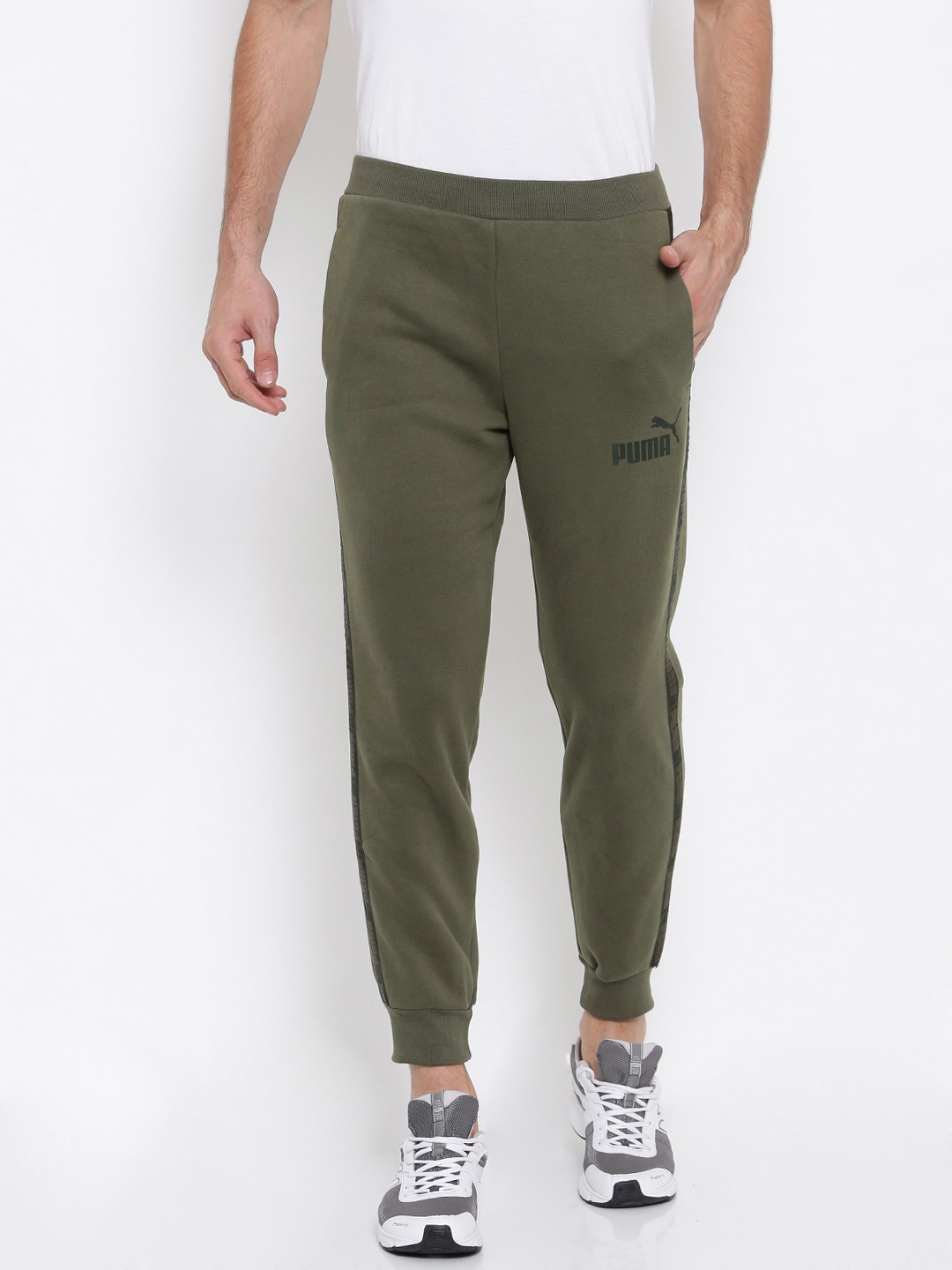 puma olive green track pants