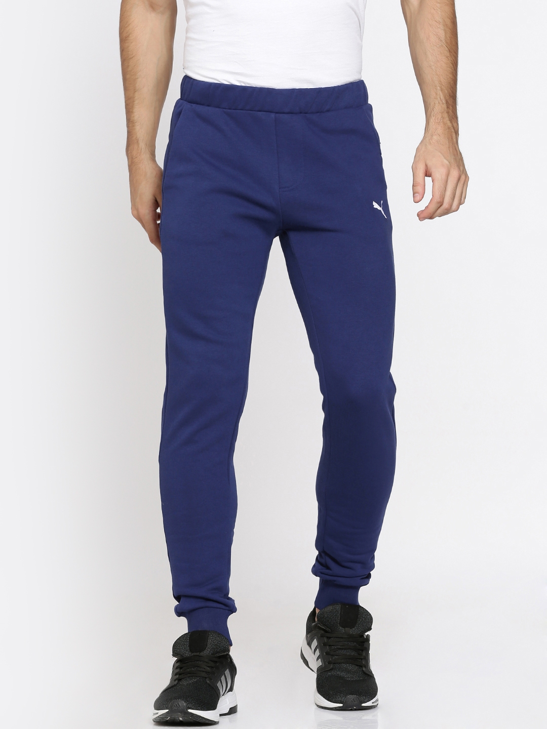 Buy Puma Blue Slim Fit ESS Sweat Pants Joggers - Track Pants for Men ...