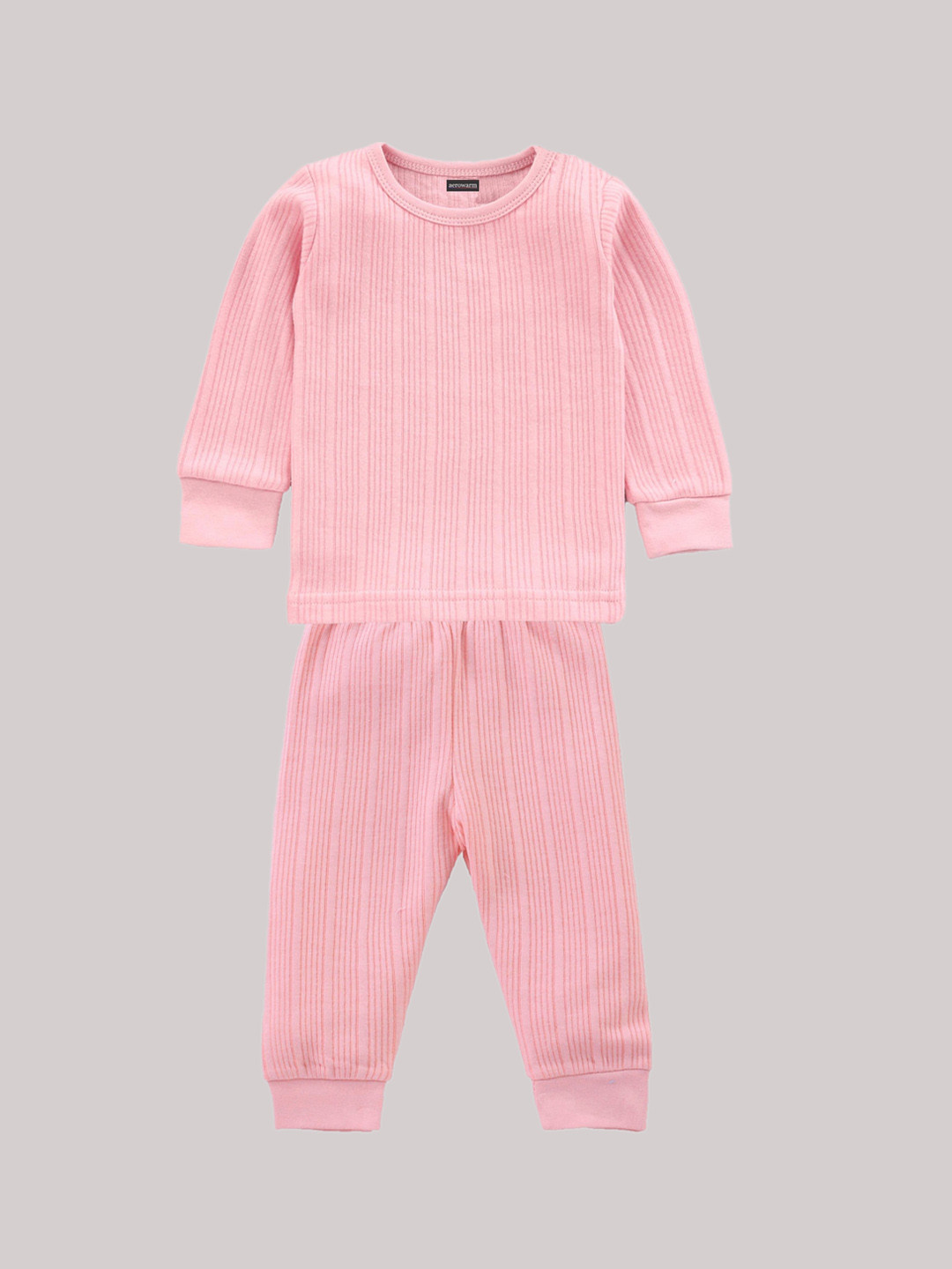 Buy Aerowarm Infant Pink Solid Thermal Set Thermal Set for Unisex