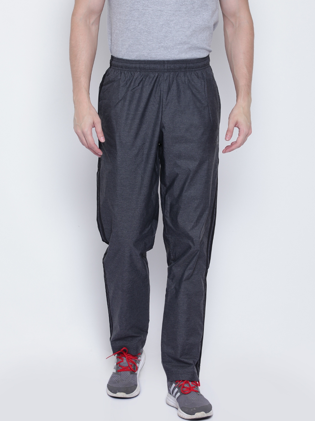 checked track pants