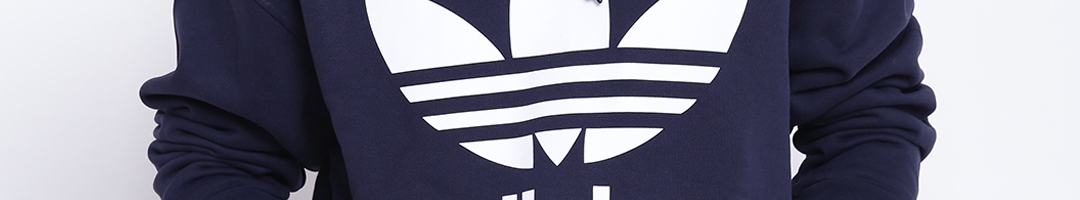 Buy Adidas Originals Men Navy Blue ADC Fashion Brand Print Hooded ...