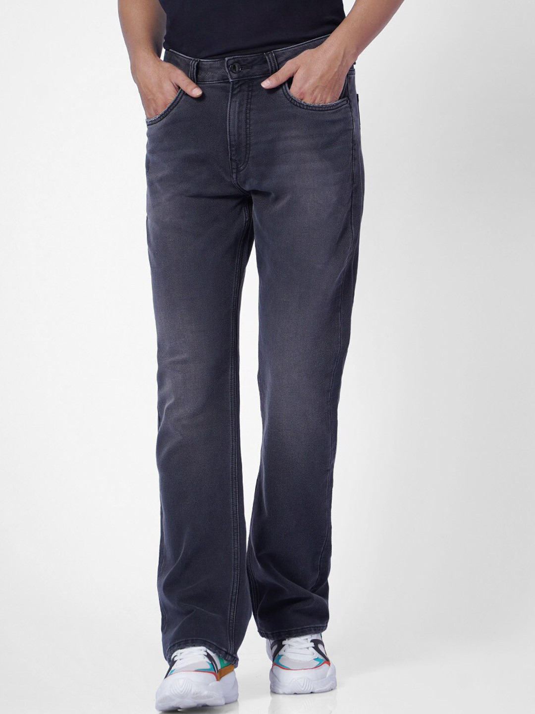 Buy Jack & Jones Men Grey Bootcut Light Fade Jeans Jeans for Men