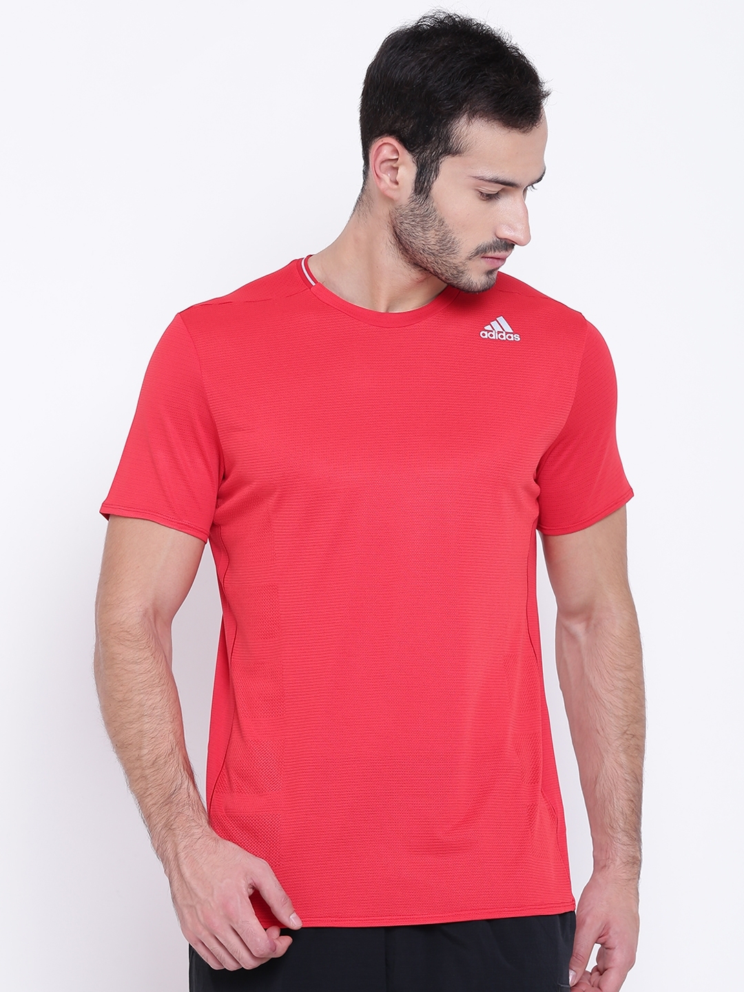 Buy ADIDAS Men Red SN SS Solid Round Neck T Shirt - Tshirts for Men ...