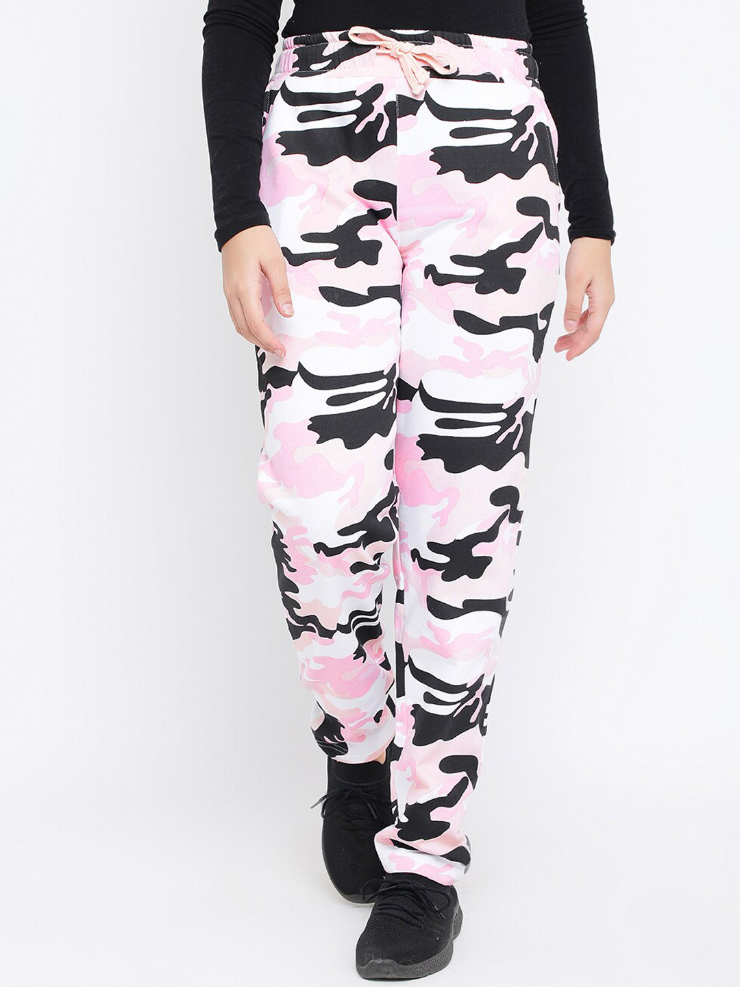 Buy Lil Tomatoes Girls Pink Camouflage Track Pants Track Pants for