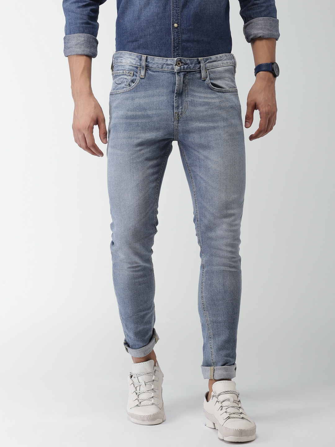 Buy Scotch & Soda Men Blue Skinny Fit Mid Rise Clean Look Jeans - Jeans ...