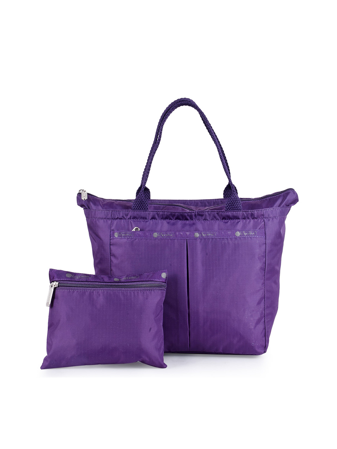 Buy LeSportsac Purple PU Oversized Structured Handheld Bag Handbags