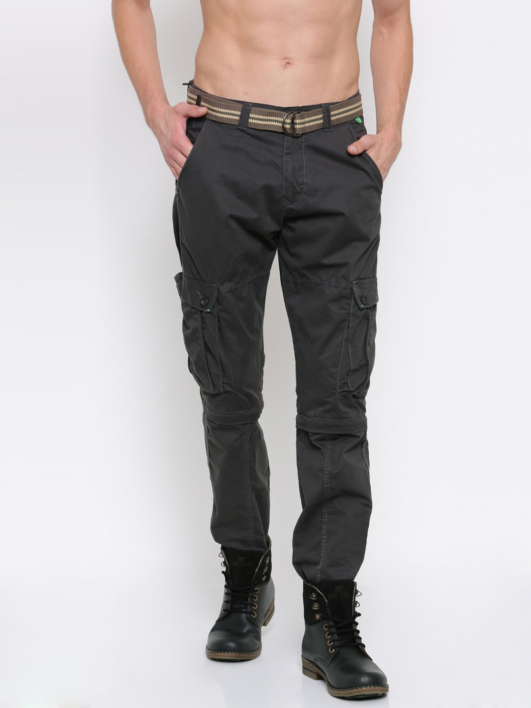 mens grey cargos