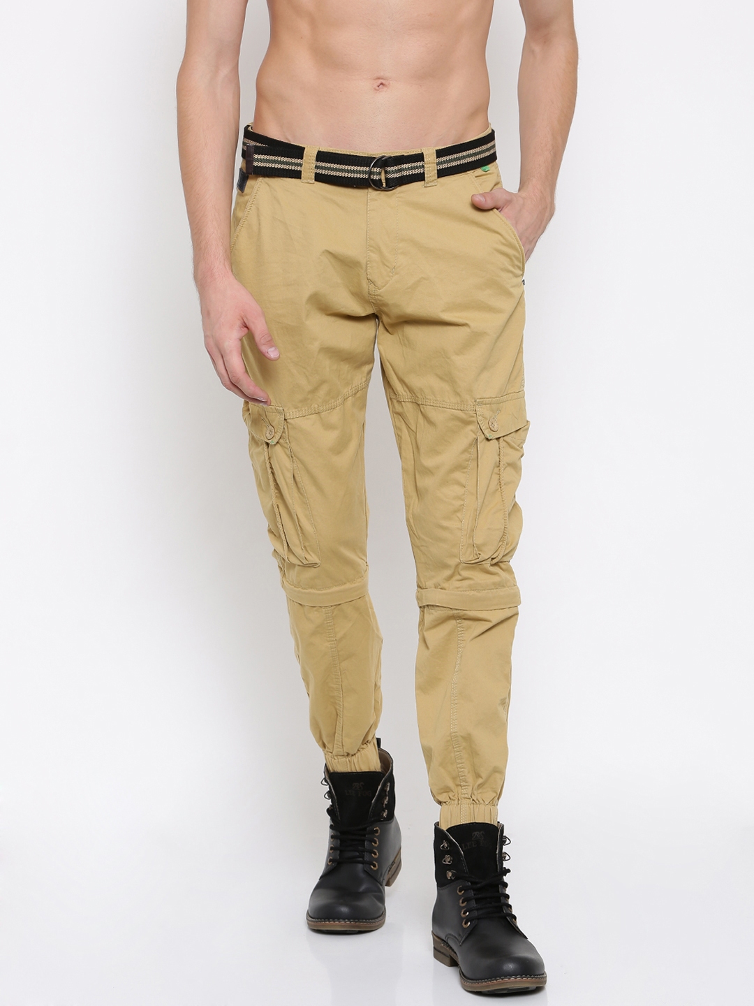 beige cargos men's