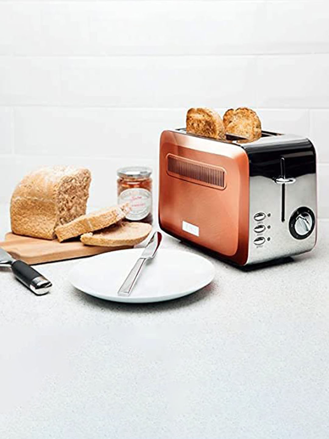 Buy Haden Set Of 2 Stainless Steel 2 Slice Toaster & Kettle 1.7 L Toasters for Unisex 20853824