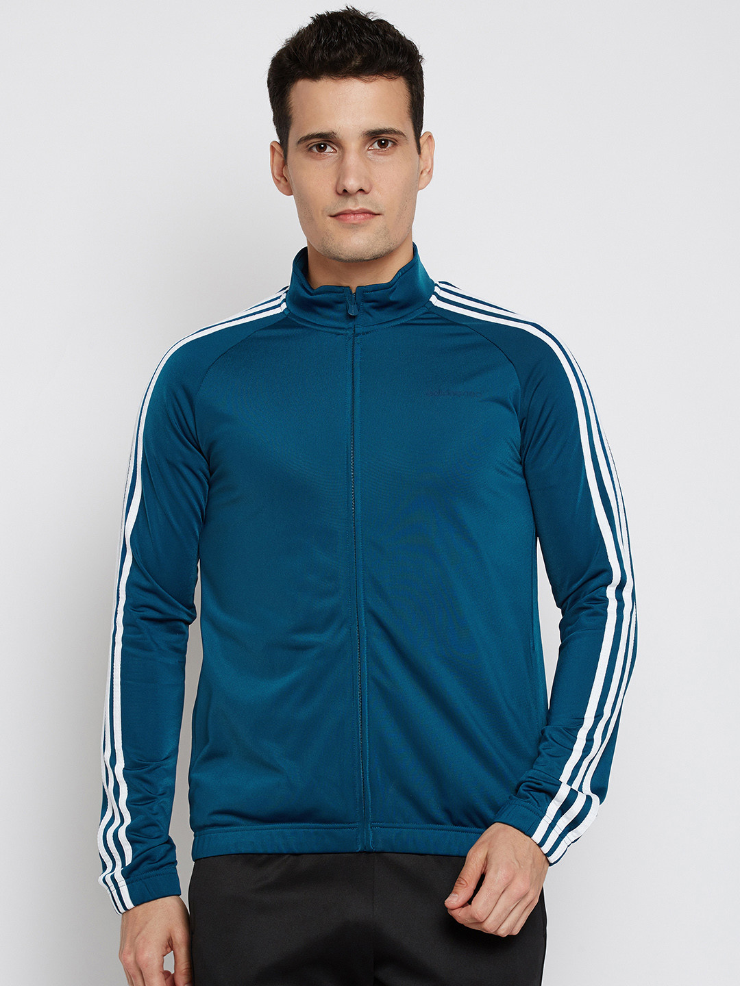 Buy ADIDAS NEO Men Teal Blue Franchise Solid Track Jacket Jackets for