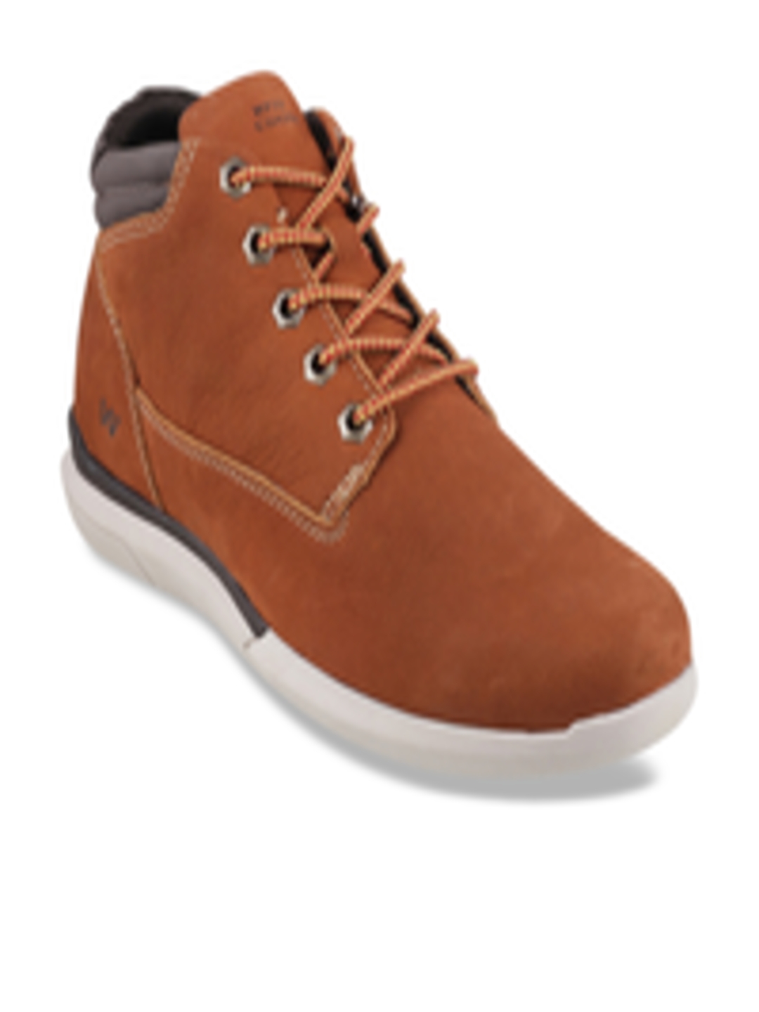 Buy WEST COAST Men Tan Brown Solid Leather High Top Flat Boots - Boots ...