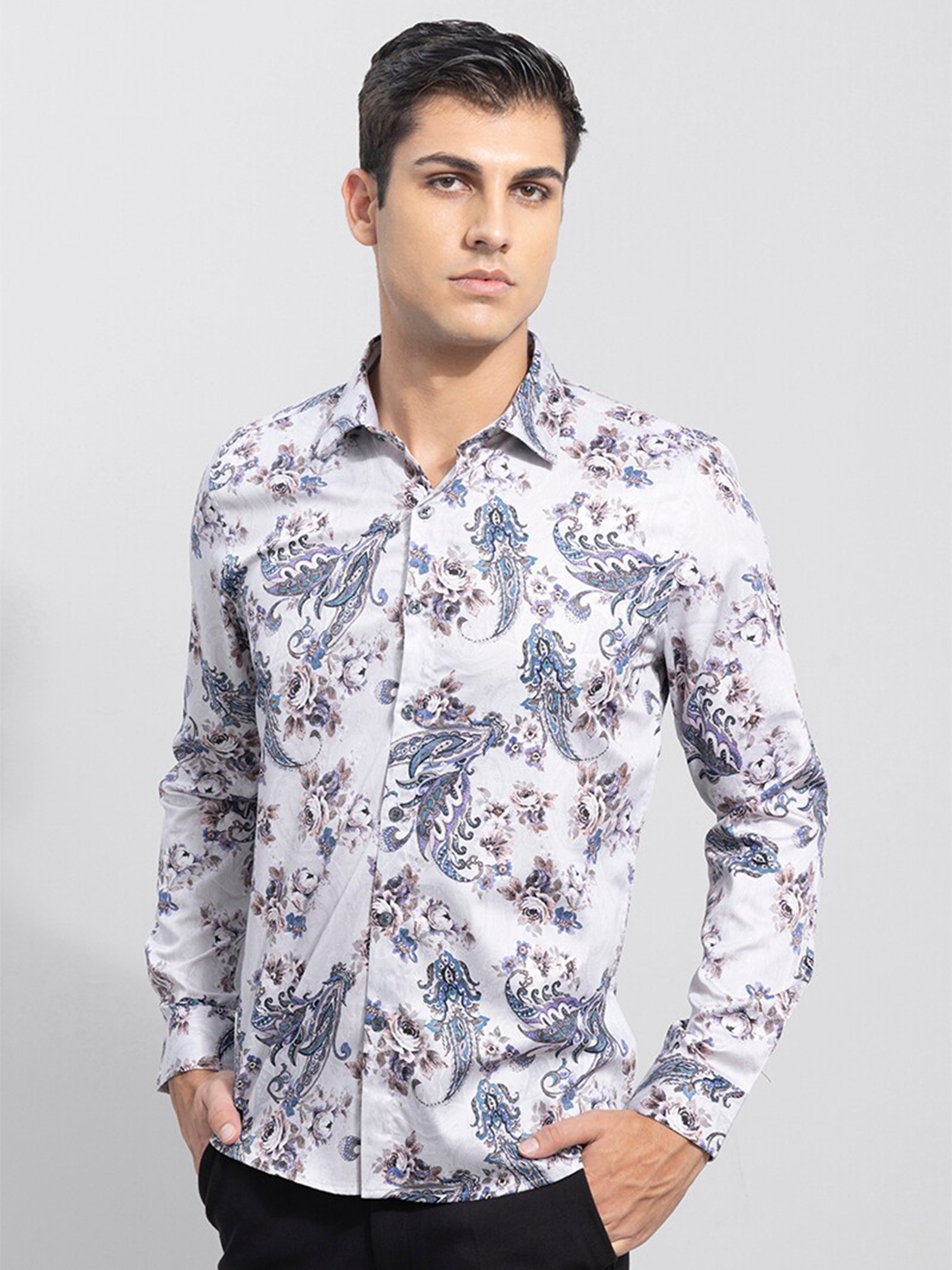 Buy Snitch Men Slim Fit Floral Printed Casual Cotton Shirt Shirts For Men 20873656 Myntra