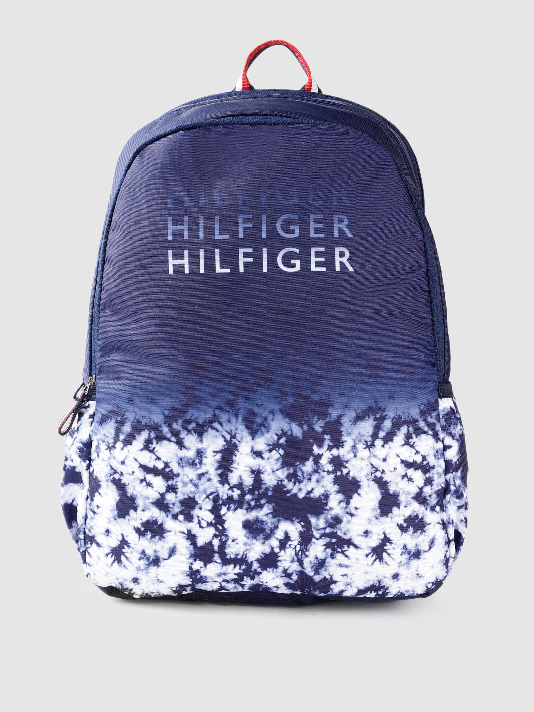Buy Tommy Hilfiger Unisex Navy Blue & White Typography Backpack