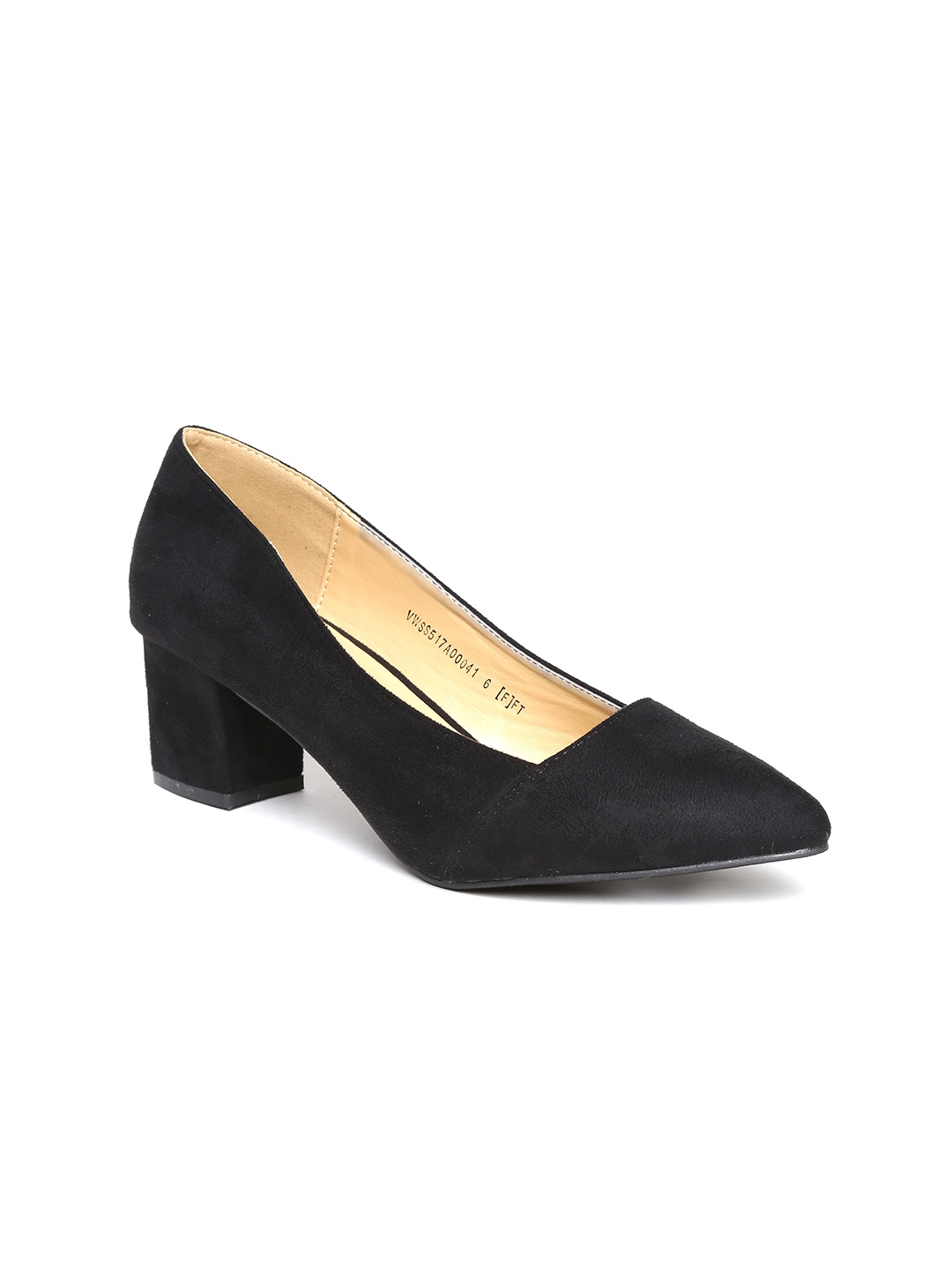 Buy Van Heusen Women Black Solid Pumps - Heels for Women 2088408 | Myntra