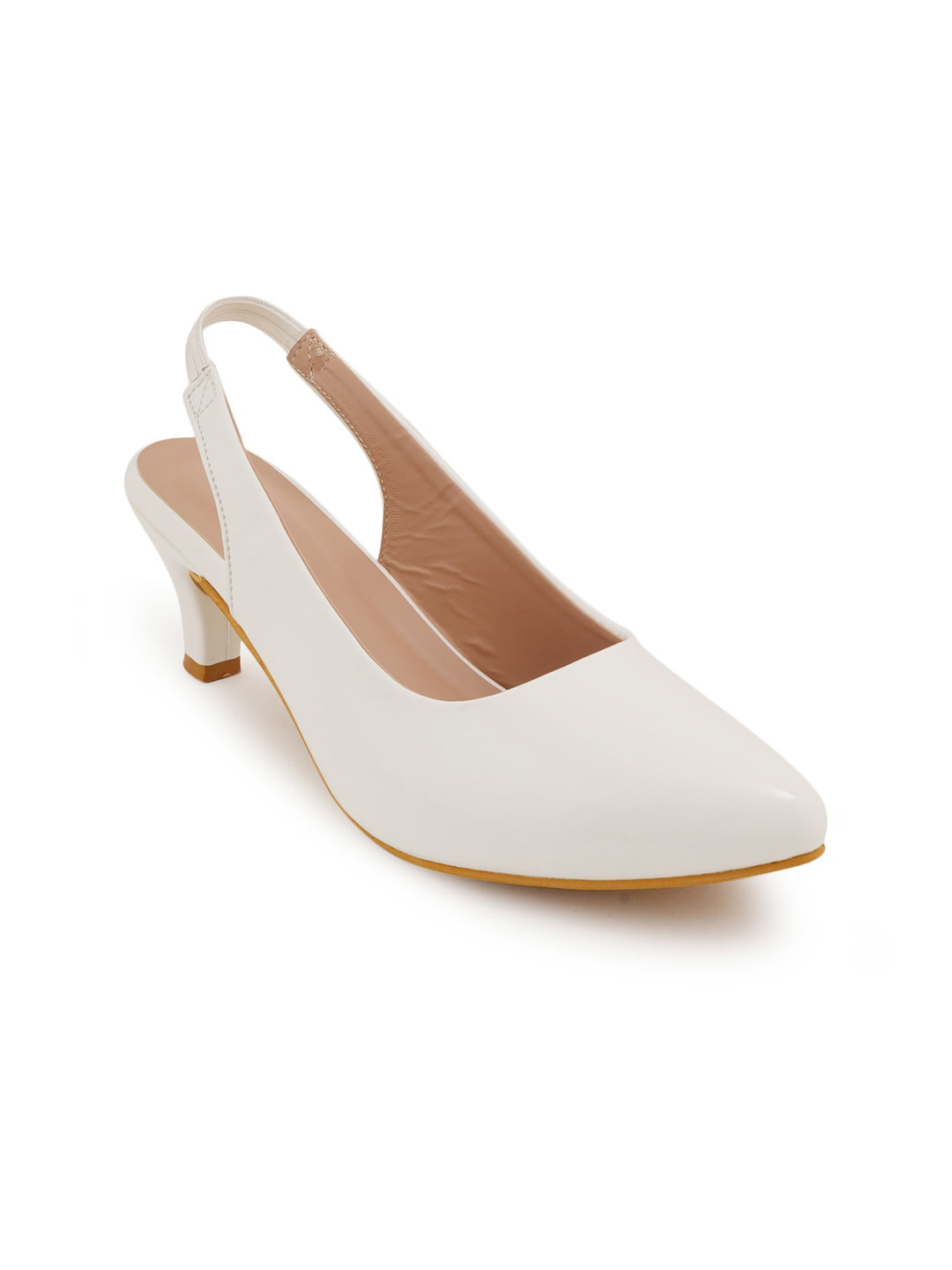 Buy SCENTRA White Kitten Pumps Heels for Women 20886826 Myntra
