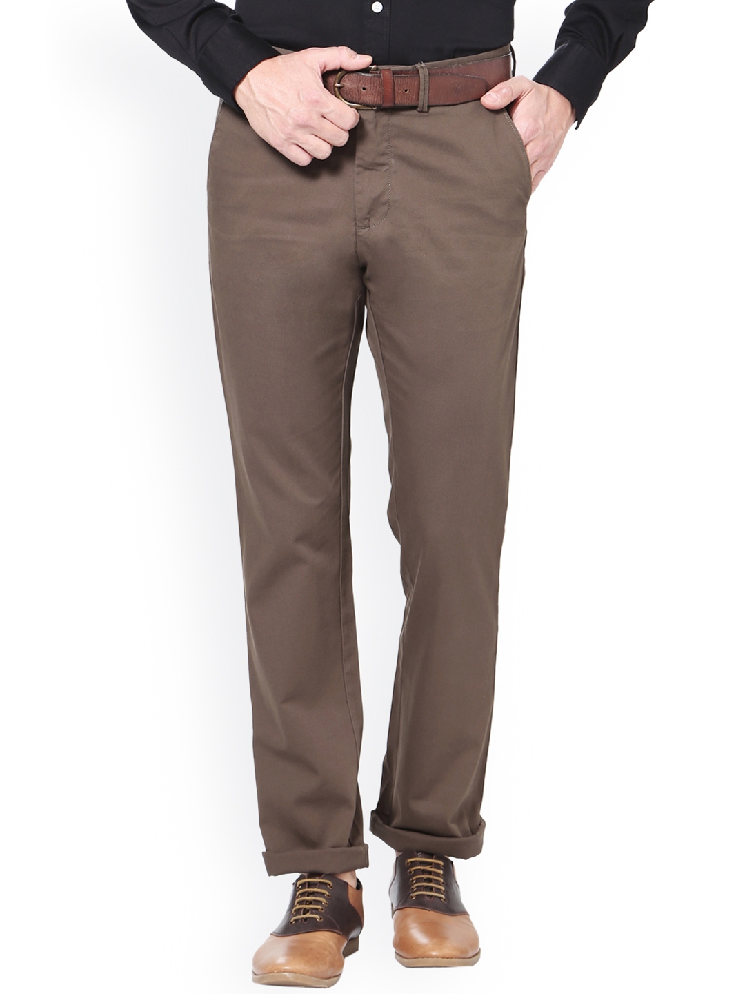 allen solly pleated cotton trousers