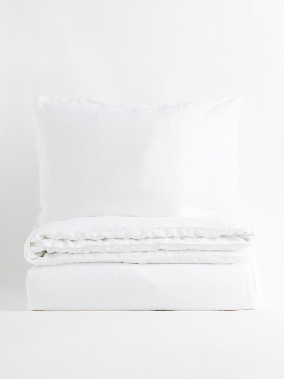 Buy H&M White Linen Double/King Duvet Cover Set Duvet Cover for