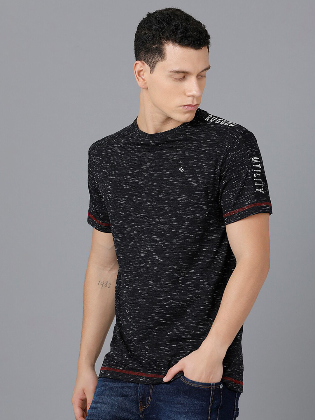 Buy Classic Polo Men Black Slim Fit Cotton T Shirt Tshirts for Men 20909154 Myntra